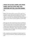 CRUSH THE GLO-BUS CAMERA AND DRONE MARKET PRACTICE STUDY SHEET 2026 QUESTIONS WITH FULL SOLUTION GRADED A&plus;