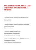NRS 251 PROFESSIONAL PRACTICE QUIZ 2 QUESTIONS AND 100&percnt; CORRECT ANSWERS