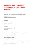 NRSG 1340 EXAM 1 COMPLETE QUESTIONS WITH 100&percnt; VERIFIED ANSWERS