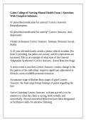Galen College of Nursing Mental Health Exam 1 Questions With Complete Solutions