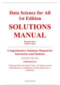 Solution Manual &ndash; Data Science For All&comma; 1st Edition &ndash; Brennan Davis&comma; Hunter Glanz &ndash; ISBN 9780138323141 &lpar;All Chapters Covered 1&ndash;10&rpar;