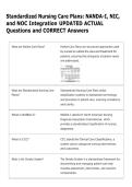Standardized Nursing Care Plans&colon; NANDA-I&comma; NIC&comma;  and NOC Integration UPDATED ACTUAL  Questions and CORRECT Answers