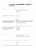 The nursing process UPDATED ACTUAL Questions and  CORRECT Answers 