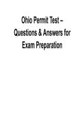 Ohio Permit Test Questions and Answers 2026 Update &vert; Ohio BMV Driver Permit Practice Exam Study Guide