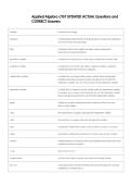 Applied Algebra c957 UPDATED ACTUAL Questions and  CORRECT Answers