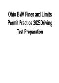 Ohio BMV Fines and Limits Permit Practice 2026 &vert; Ohio Driving Test Preparation Study Guide