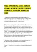 WGU C785 FINAL EXAM ACTUAL EXAM PAPER WITH 100 PERCENT CORRECT VERIFIED ANSWERS 2026