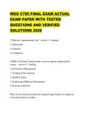 WGU C785 FINAL EXAM ACTUAL EXAM PAPER WITH TESTED QUESTIONS AND VERIFIED SOLUTIONS 2026