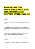 WGU C785 FINAL EXAM COMPREHENSIVE STUDY GUIDE WITH COMPLETE SOLVED QUESTIONS GRADED A PLUS 2026