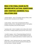 WGU C785 FINAL EXAM ELITE REVIEW WITH ACTUAL QUESTIONS AND VERIFIED ANSWERS FULL SOLUTION 2026