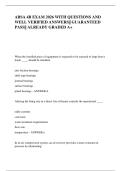 ABSA 4B EXAM 2026 WITH QUESTIONS AND  WELL VERIFIED ANSWERS&vert;&vert; GUARANTEED  PASS&vert;&vert; ALREADY GRADED A&plus;