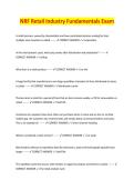 NRF RETAIL INDUSTRY FUNDAMENTALS EXAM STUDY GUIDE 2026&sol;2027 COMPLETE QUESTIONS WITH VERIFIED CORRECT ANSWERS &vert;&vert; 100&percnt; GUARANTEED PASS &vert; NEWEST VERSION