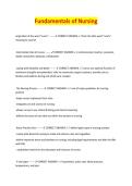 FUNDAMENTALS OF NURSING EXAM STUDY GUIDE 2026&sol;2027 COMPLETE QUESTIONS WITH VERIFIED CORRECT ANSWERS &vert;&vert; 100&percnt; GUARANTEED PASS &vert; NEWEST VERSION