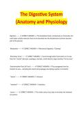 THE DIGESTIVE SYSTEM EXAM STUDY GUIDE 2026&sol;2027 COMPLETE QUESTIONS WITH VERIFIED CORRECT ANSWERS &vert;&vert; 100&percnt; GUARANTEED PASS &vert; NEWEST VERSION