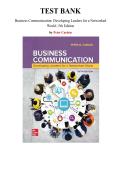 Business Communication&colon; Developing Leaders for a Networked World &lpar;5th Edition&comma; Peter Cardon&rpar; - Complete Test Bank &vert; Chapter 1-17 &vert; All Chapters