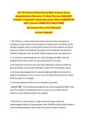 Pel 184 Illinois School Social Work Content Exam  Comprehensive Resource To Help You Ace 2026-2027  Includes Frequently Tested Questions With ELABORATED  100&percnt; Correct COMPLETE SOLUTIONS  Guaranteed Pass First Attempt&excl;&excl;  Current Update&excl;&excl;