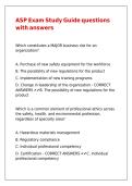 ASP Exam Study Guide questions with answers