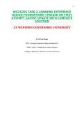 WGU D291 TASK 1&colon; LEARNING EXPERIENCE DESIGN FOUNDATIONS I &vert;PASSED ON FIRST  ATTEMPT &vert;LATEST UPDATE WITH COMPLETE SOLUTION