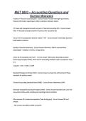 MGT 8803 &ndash; Accounting Questions and Correct Answers
