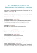 ALF Administrator Questions Test Questions with Correct Answers 2025&sol;2026 