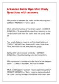 Arkansas Boiler Operator Study Questions with answers