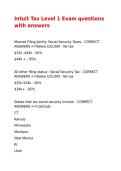 Intuit Tax Level 1 Exam questions with answers