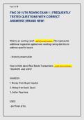 FINC 381 UTK ROARK EXAM 1 &vert; FREQUENTLY  TESTED QUESTIONS WITH CORRECT  ANSWERS &vert; BRAND NEW&excl;