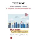 Business Communication &lpar;13th Edition&comma; By Kitty O&period; Locker&rpar; - Complete Test Bank &vert; Chapter &lpar;1-16&rpar;