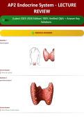 AP2 Endocrine System - LECTURE REVIEW 80&plus; &lpar;Latest 2025-2026 Edition&rpar; 100&percnt; Verified Q&A &plus; Answer Key Solutions