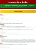 endocrine Case Studies 60&plus; &lpar;Latest 2025-2026 Edition&rpar; 100&percnt; Verified Q&A &plus; Answer Key Solutions