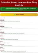 Endocrine System Hormone Case Study Analysis 40&plus; &lpar;Latest 2025-2026 Edition&rpar; 100&percnt; Verified Q&A &plus; Answer Key Solutions