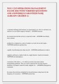 WGU C215 OPERATIONS MANAGEMENT  EXAMS 2026 WITH VERIFIED QUESTIONS  AND ANSWERS&vert;&vert; GUARANTEED PASS&vert;&vert;  ALREADY GRADED A&plus;