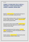COMSAE 115 EXAM &lpar;HIGH-YIELD CLINICAL&rpar; &vert;  FREQUENTLY TESTED QUESTIONS WITH  CORRECT ANSWERS &vert; BRAND NEW&excl;