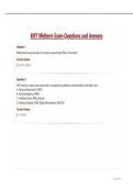 EMT Midterm Exam Questions and Answers
