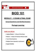 BIOD 101 &lpar;Portage Learning&rpar; &ndash; Module 1&ndash;6 Exam & Final Exam &ndash; Verified Questions & Answers &lpar;Complete Study Pack PDF&rpar;