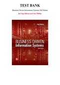 Business Driven Information Systems &lpar;9th Edition&comma; By Paige Baltzan and Amy Phillips&rpar; - Complete Test Bank &vert; Chapter 1-9
