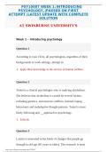 PSY10007 WEEK 1&colon; INTRODUCING PSYCHOLOGY&comma; &vert;PASSED ON FIRST  ATTEMPT &vert;LATEST UPDATE WITH COMPLETE SOLUTION