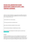 N4320 COLLABORATION EXAM QUESTIONS COMPLETE WITH 100&percnt; VERIFIED ANSWERS