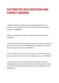 GCS PRACTICE QUIZ QUESTIONS AND CORRECT ANSWERS 2026&sol;2027
