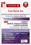 Test Bank For Family Nurse Practitioner Certification Intensive Review 3rd Edition by Maria T&period; Codina Leik &vert;&vert; Complete A&plus; Guide - PDF