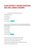 IS 290 CHAPTER 11 QUIZZES QUESTIONS AND 100&percnt; CORRECT ANSWERS