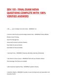 SDV 101- FINAL EXAM NOVA QUESTIONS COMPLETE WITH 100&percnt; VERIFIED ANSWERS