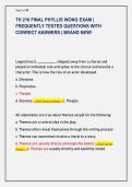TH 210 FINAL PHYLLIS WONG EXAM &vert;  FREQUENTLY TESTED QUESTIONS WITH  CORRECT ANSWERS &vert; BRAND NEW&excl;