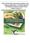 Complete Test bank for Nutritional Foundations and Clinical Applications&colon; A Nursing Approach&comma; 8th Edition by Michele Grodner&comma; Sylvia Escott-Stump&comma; and Suzanne Dorner&period; Includes all multiple-choice questions and answers from All chapters&period;