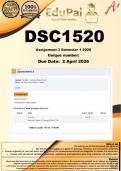 DSC1520 Assignment 3 &lpar;COMPLETE ANSWERS&rpar; Semester 1 2026 - DUE 2 April 2026
