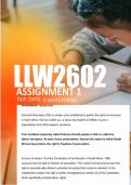 LLW2602 Assignment 1 Due 6 March 2026  - Distinction Guaranteed   &lowbar;UNISA 