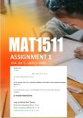 MAT1511 Assignment 1  Due March 2026  - Distinction Guaranteed  &lowbar;UNISA