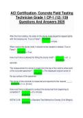 ACI Certification- Concrete Field Testing  Technician Grade 1 CP-1 &lpar;12&rpar; &sol;159  Questions And Answers 2025