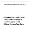 Test Bank for Advanced & Essential Practice Nursing&colon; Knowledge for the Profession &lpar;3rd Edition&rpar; by Anne M&period; Barker &vert; Comprehensive Exam Questions with Verified Answers 