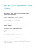 NFSC 100 Exam 4 Questions With Correct Answers
